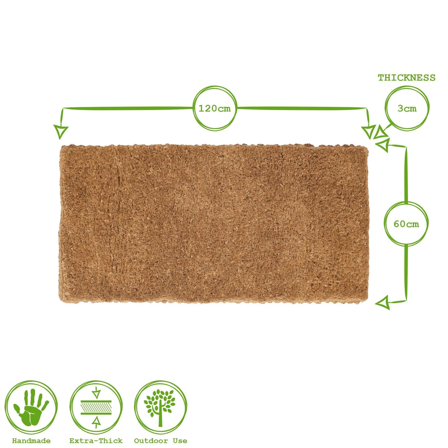 Premium Handmade Coir Door Mats - Pack of Two