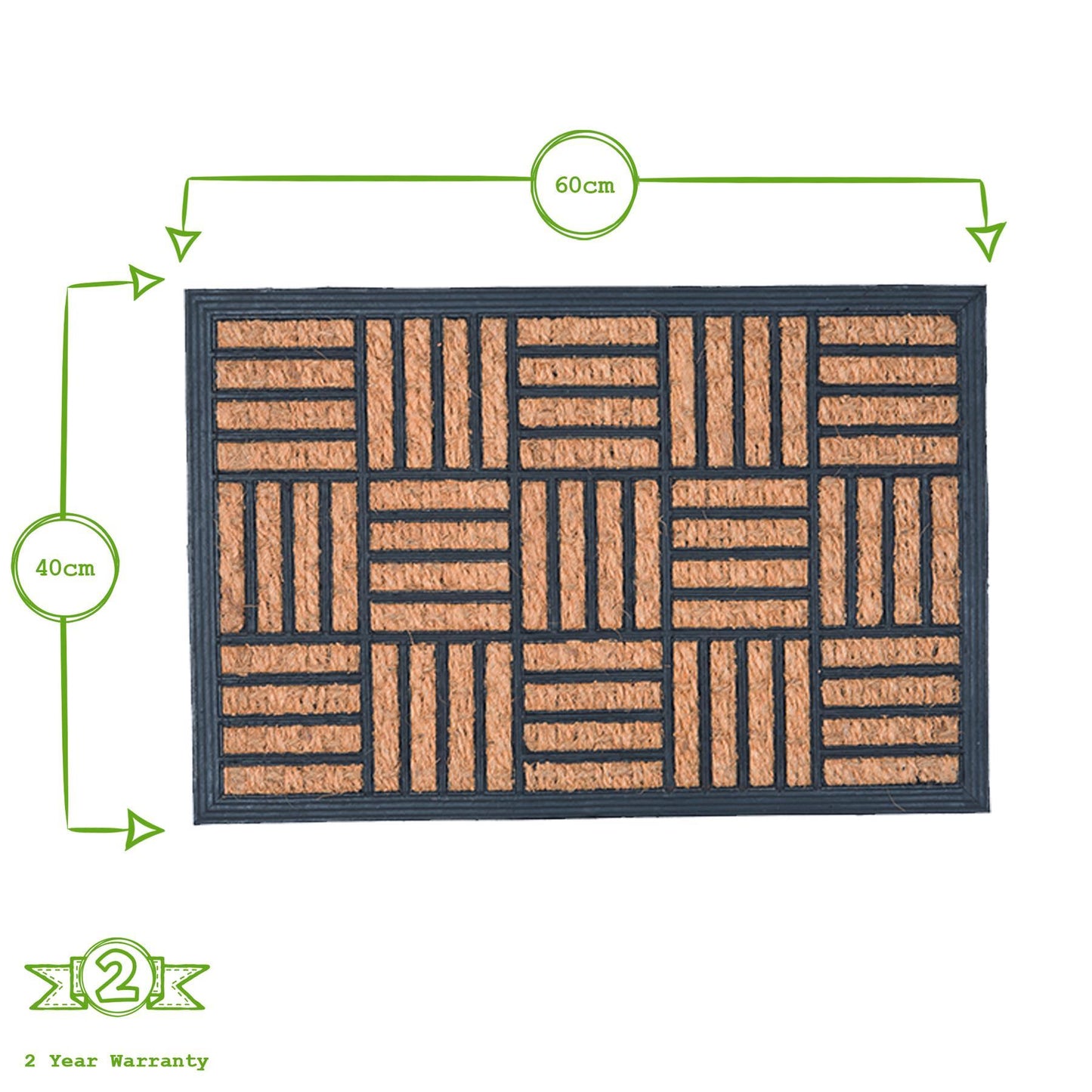 60cm x 40cm Mosaic Heavy Duty Door Mat