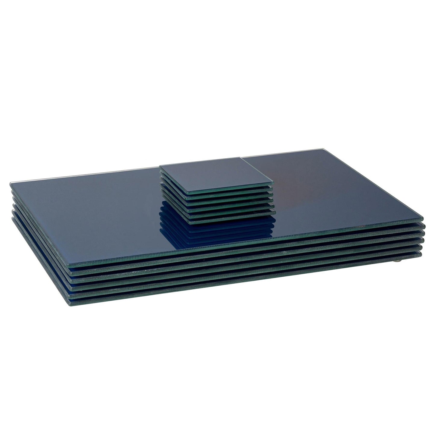12pc 40cm x 30cm Glass Placemats & Coasters Set