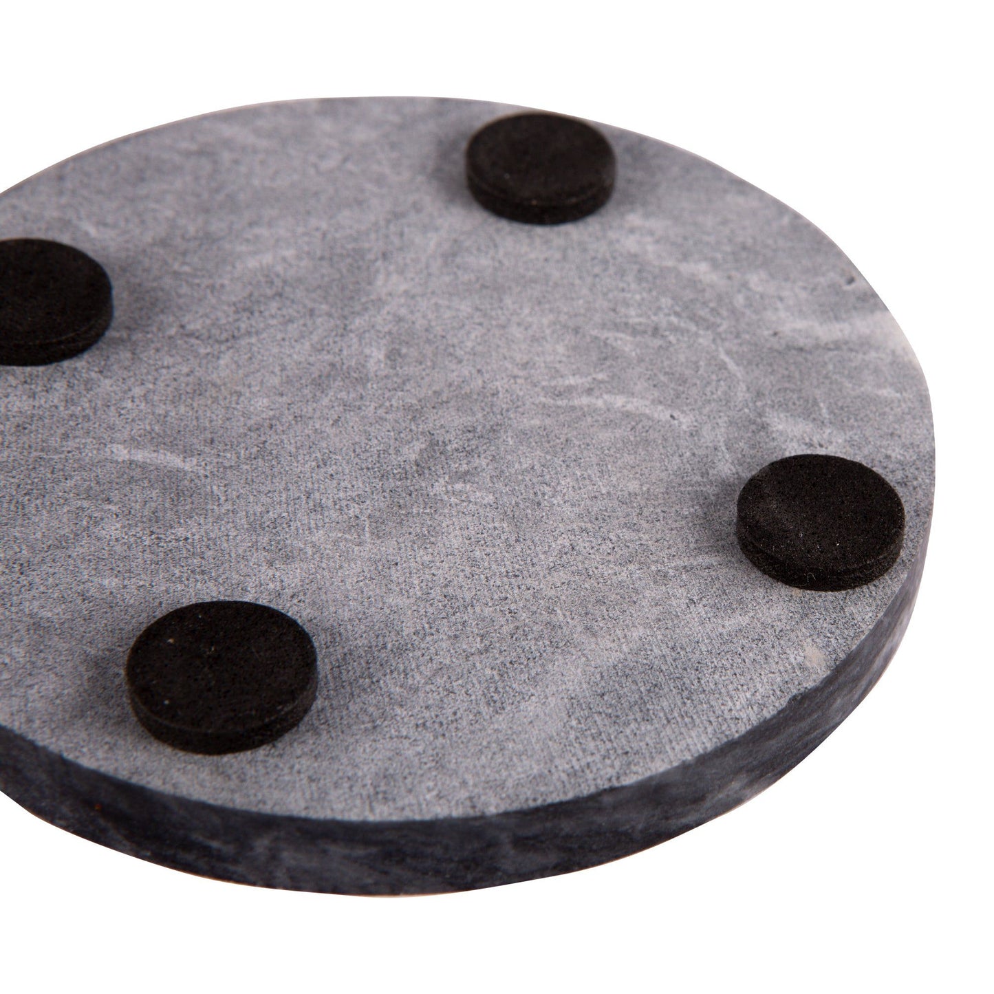 12pc Black Marble Placemats & Round Coasters Set