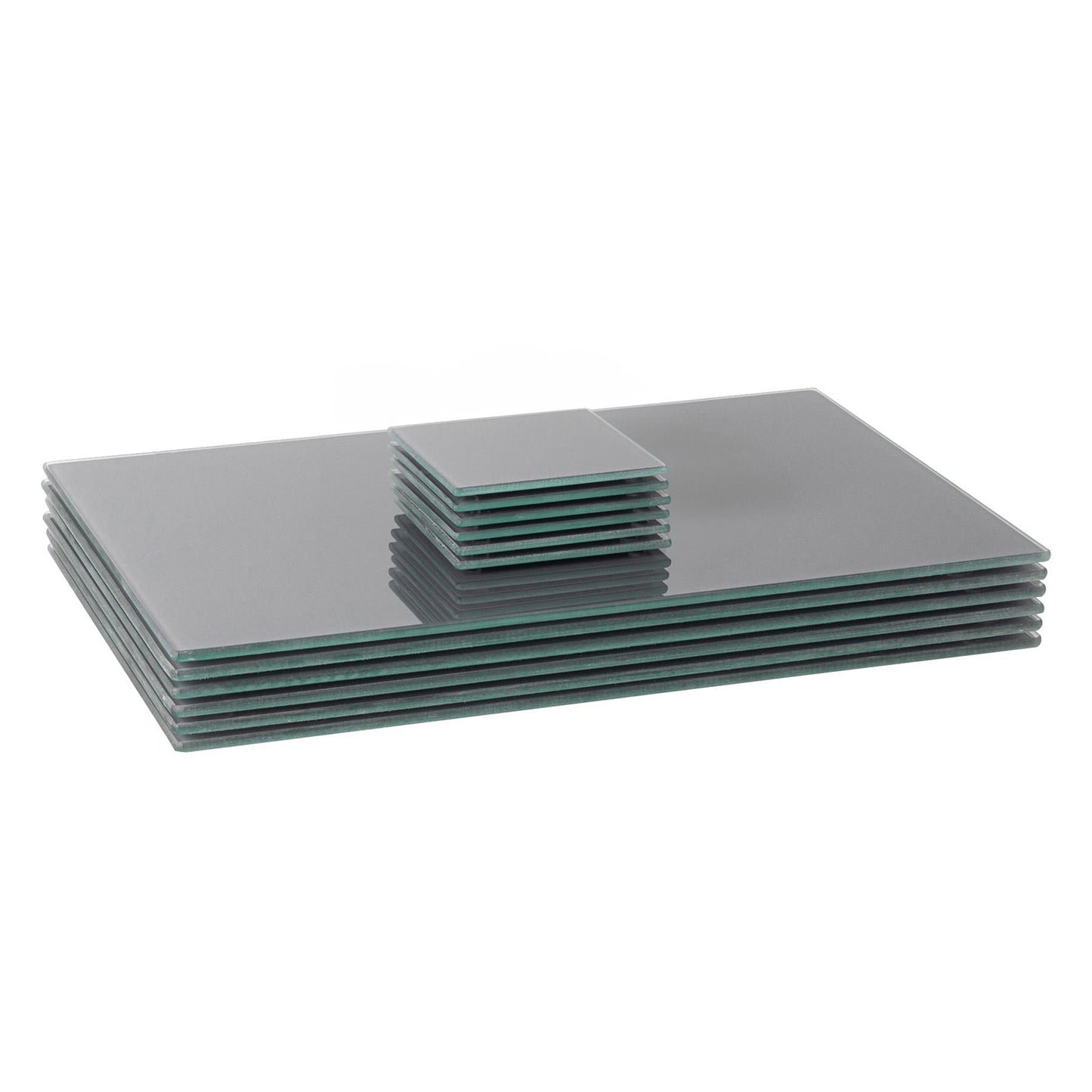12pc 40cm x 30cm Glass Placemats & Coasters Set