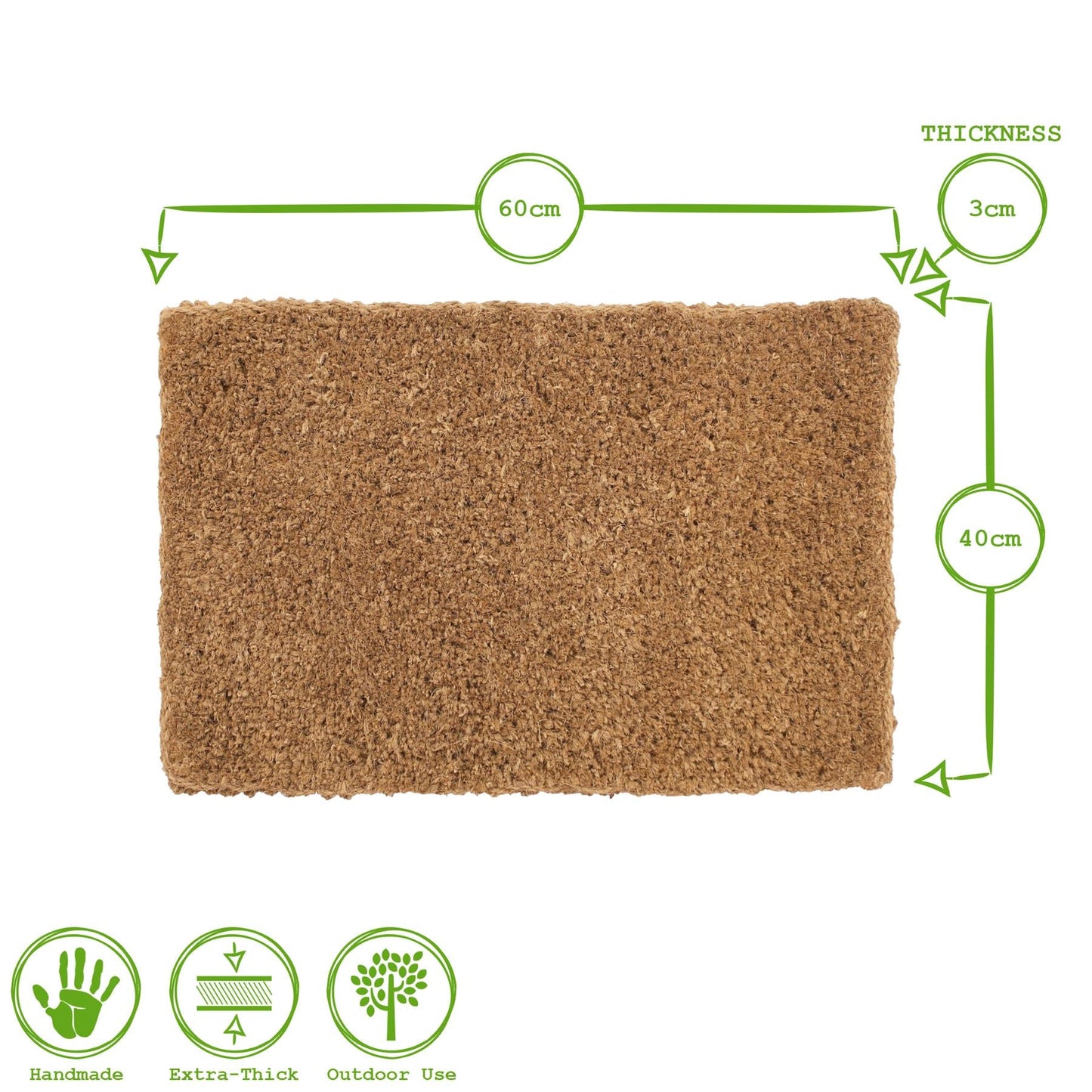 Premium Handmade Coir Door Mats - Pack of Two