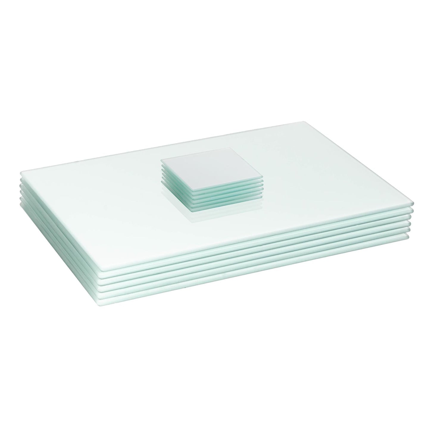 12pc 40cm x 30cm Glass Placemats & Coasters Set