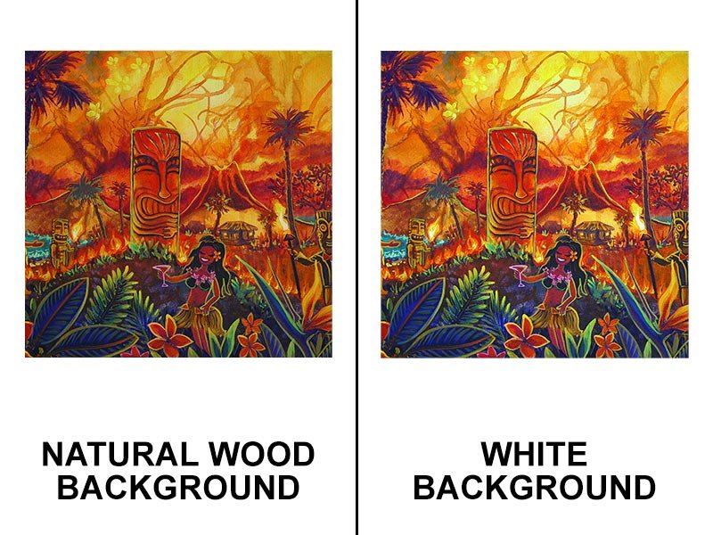 Lucky Tiki Square Wooden Table Top - Two Sizes Available