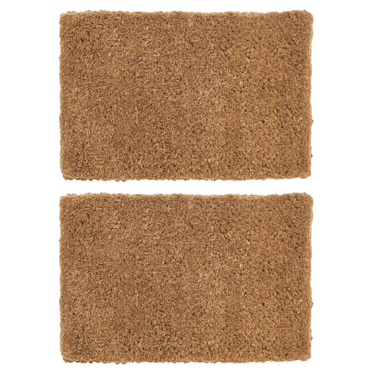 Premium Handmade Coir Door Mats - Pack of Two
