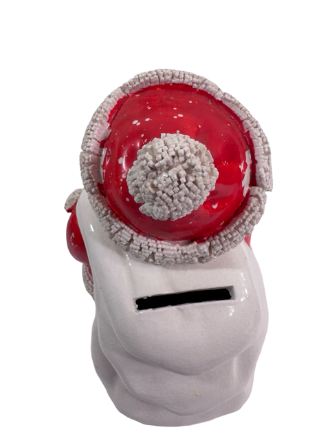 Napco Vintage Santa Spaghetti Trimmed Bank