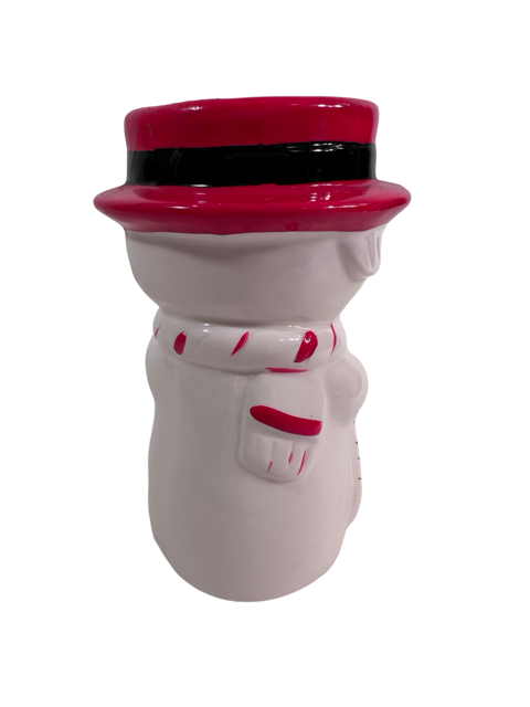 Vintage Starry Eye Snowman Planter