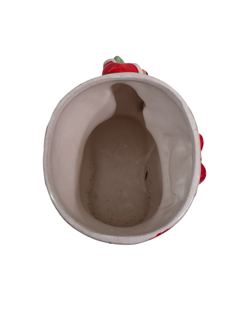 Vintage Santa Sitting on Striped Boot Planter